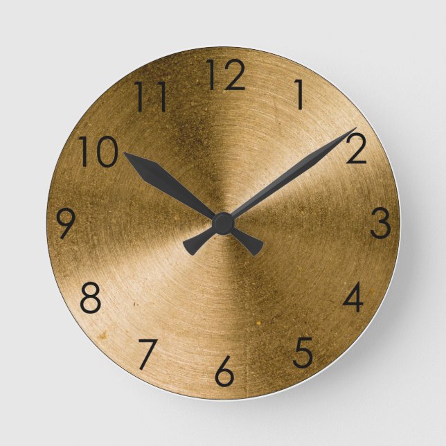 Horloge Ronde Brass or métallique (Recto)