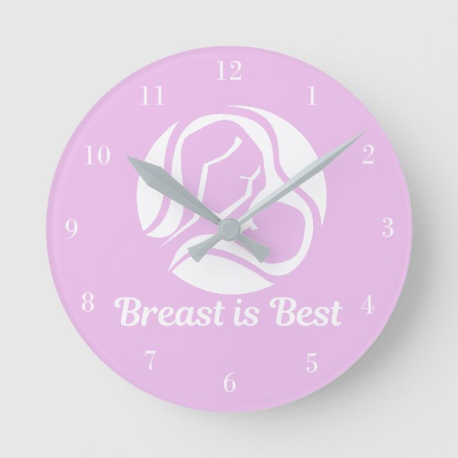 Horloge Ronde Breast est Best Lactation Consultant Office Pink (Recto)