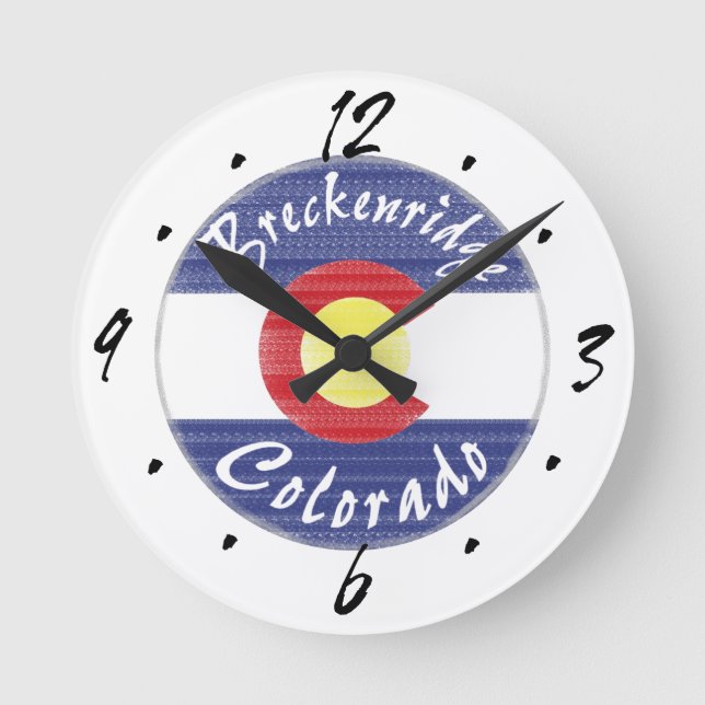 Horloge Ronde Breckenridge Colorado cercle drapeau (Recto)
