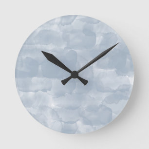 Horloge Ronde Brosse moderne couleur bleu foncé