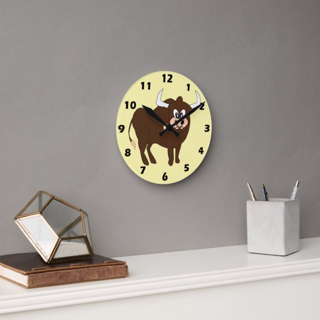 Horloge Ronde Brown Bull Design (Bureau)