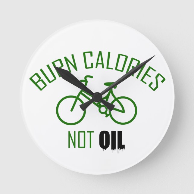 Horloge Ronde Brûler les calories et non l'huile (Recto)