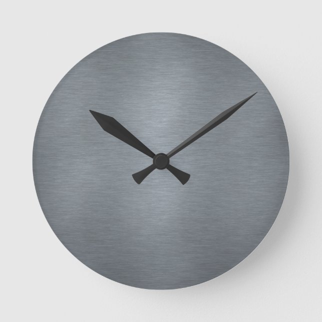 Horloge Ronde Brushed metal clock (Recto)