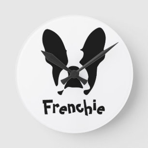 Horloge Ronde bulldog français