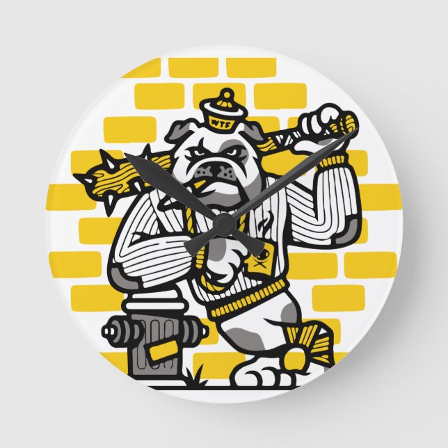 Horloge Ronde Bulldog Gang (Recto)