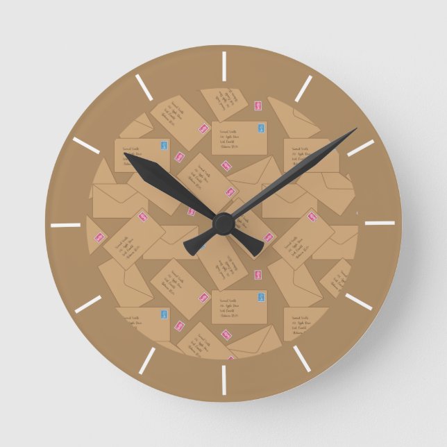 Horloge Ronde Bureau postal Mail Carrier and Postal Worker (Recto)