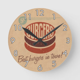 Horloge Ronde Burger rétro
