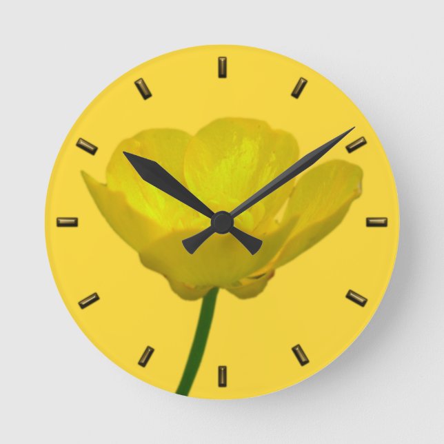 Horloge Ronde Buttercup Clock Custom (Recto)