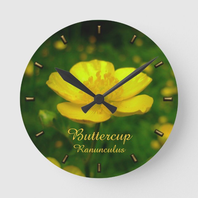 Horloge Ronde Buttercup Clock Custom (Recto)