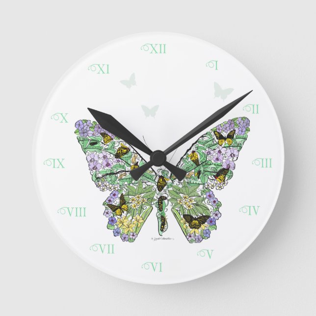 Horloge Ronde Butterfly life cycle (Recto)