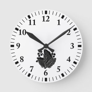 Horloge Ronde Butterfly-shaped paulownia