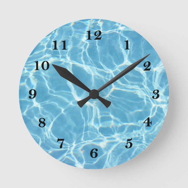 Horloge Ronde Cachet de mur d'eau de la piscine (Recto)