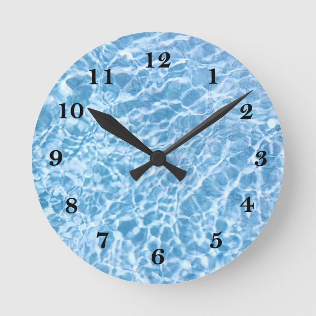 Horloge Ronde Cachet de mur d'eau de la piscine (Recto)
