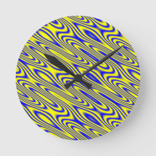 Horloge Ronde Cachette Abstraite de Lapis Lazuli