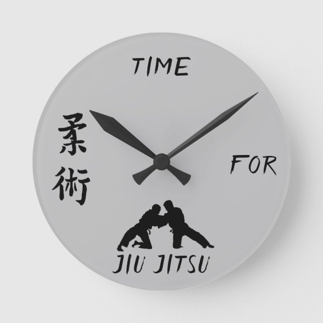Horloge Ronde Cadeau d'horloge de Jiu-Jitsu (Recto)