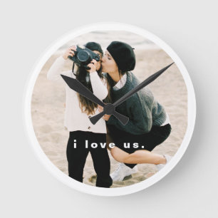 Horloge Ronde Cadeau photo Je nous aime Modern Family
