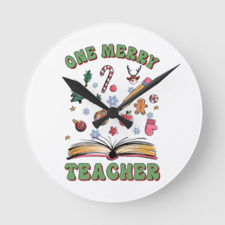 Horloge Ronde Cadeau pour Enseignant | Un Enseignant Joyeux