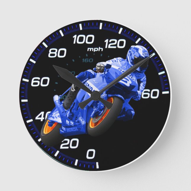 Horloge Ronde cadeau Super Moto (Recto)