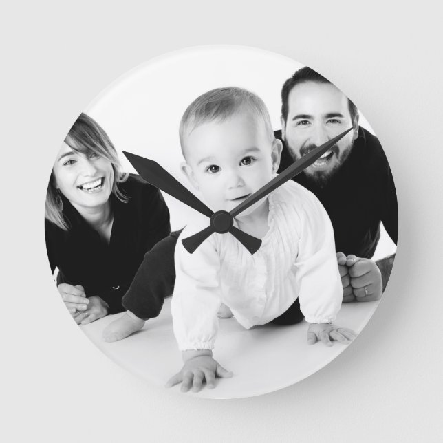 Horloge Ronde Cadeaux de moins de 50 $ pour lui Photo personnali (Recto)