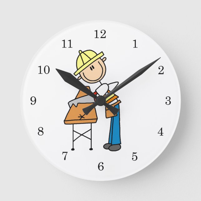 Horloge Ronde Cadeaux de sciage de bois de construction (Recto)