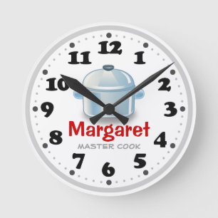 Horloge Ronde Cadeaux mignons de Personalizable de cuisine du