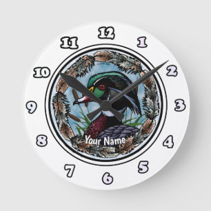 Horloge Ronde cadran Canard branchu