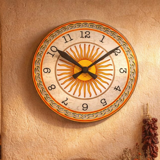 Horloge Ronde Cadran de mur rond Soleil céleste (Créateur téléchargé)
