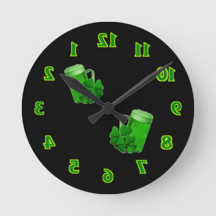 Horloge Ronde Cadran inverse de nouveau au st patrick d'avant et