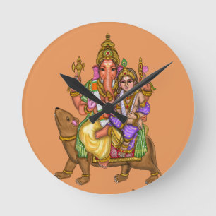 Horloge Ronde Cadran mural de Lord Ganesha