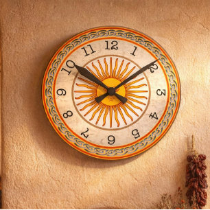Horloge Ronde Cadran mural rond Soleil céleste