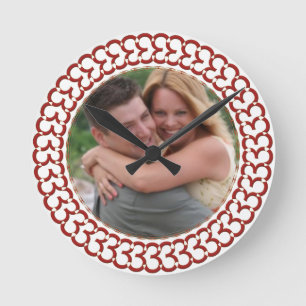 Horloge Ronde Cadre photo personnalisé Heart of Love