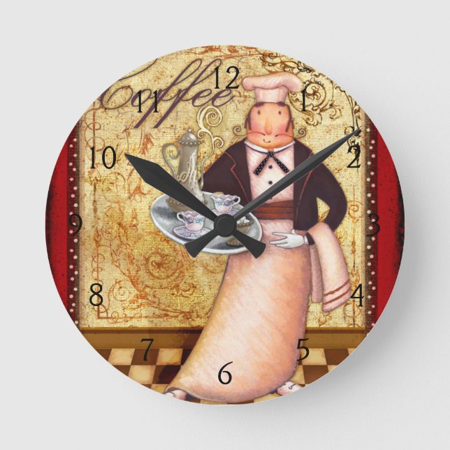 Horloge Ronde Café Chef (Recto)