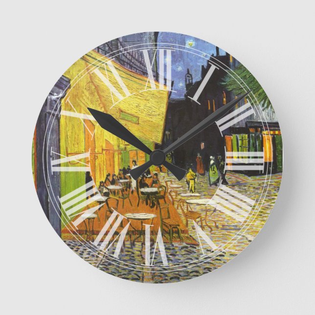 Horloge Ronde Café Van Gogh Terrasse en soirée (Recto)
