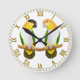 Horloge Ronde Caique Parrot Love Wall Clock