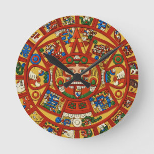 Horloge Ronde Calendrier maya antique d'Aztèque de Maya
