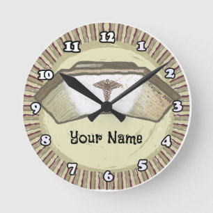 Horloge Ronde Calot d'infirmière Rétro