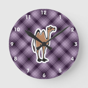 Horloge Ronde Camel mignon ; violet