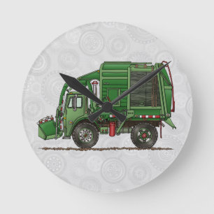 Horloge Ronde Camion de camion à ordures