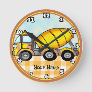 Horloge Ronde Camion malaxeur à ciment