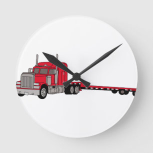 Horloge Ronde Camion plat
