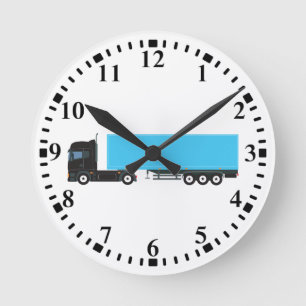 Horloge Ronde Camions de transport semi-remorque