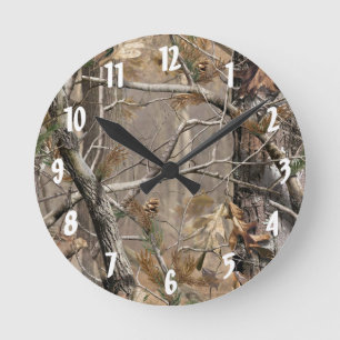 Horloge Ronde Camo Camouflage Hunting Real Tree Hunt Wall Clock