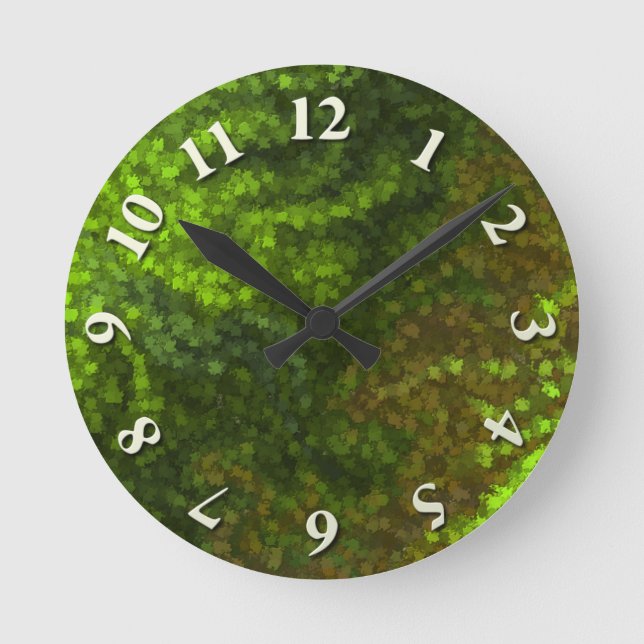 Horloge Ronde Camo Feuille de Woodland (Recto)