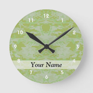 Horloge Ronde Camo vert