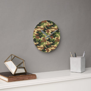 Horloge Ronde camouflage