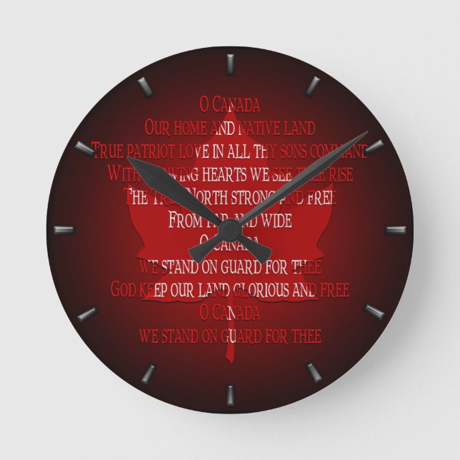 Horloge Ronde Canadian Canadian Souvenir Clock (Recto)