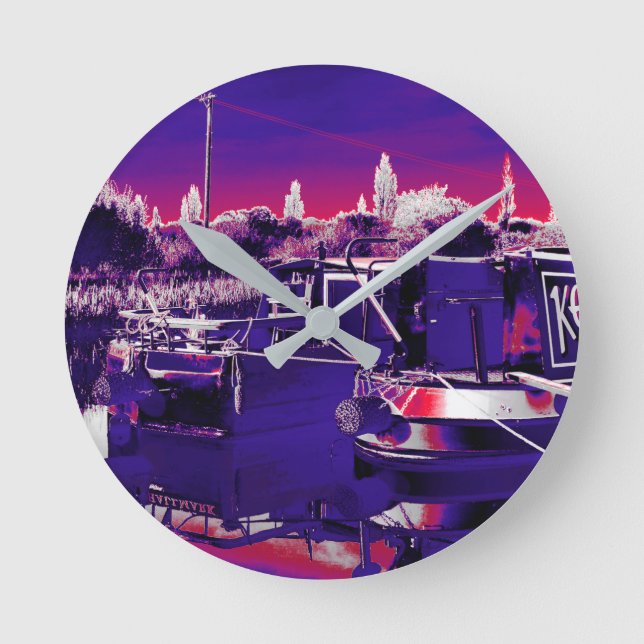 HORLOGE RONDE CANAL NARROWBOATS (Recto)