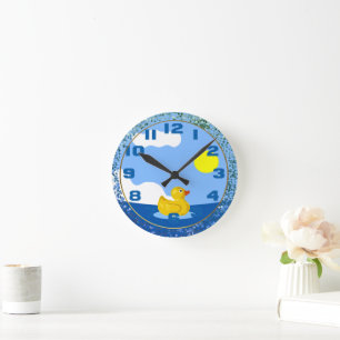 Horloge Ronde Canard en caoutchouc