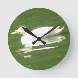 Horloge Ronde Canard sur l'horloge du mur d'eau