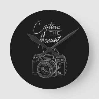 Horloge Ronde Capture Moment Camera Photographe.